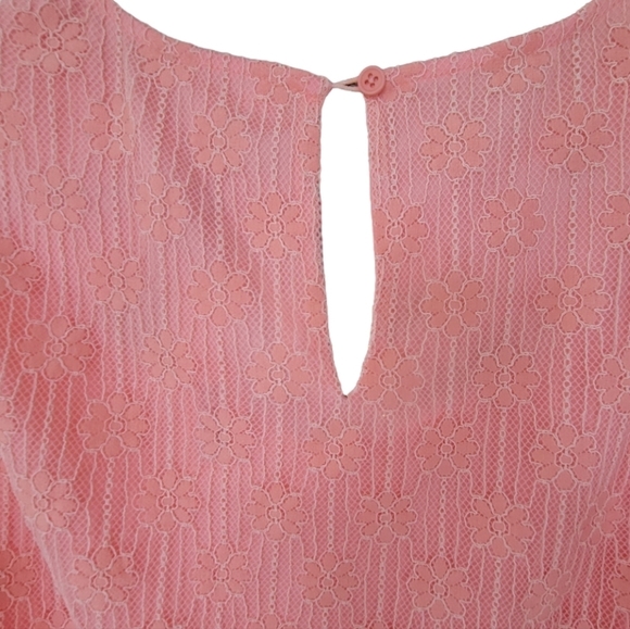 NWT BB Dakota Steve Madden Twist Neckline Lace Amici Dress Coral Sz L Bodycon - Picture 5 of 13